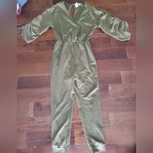 Army Green Linger sleeve romper size small runs a bit big by I Love